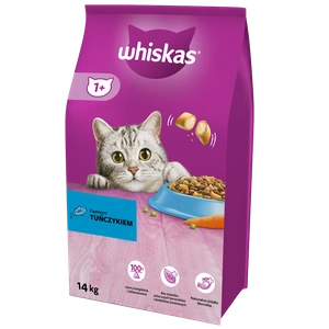 WHISKAS Hrană uscată pentru pisici 1+ cu ton 14kg + SURPRIZĂ PENTRU PISICĂ !!!