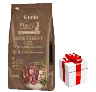 FITMIN Purity Senior Venison, Miel & Orez Light 12kg + SURPRIZĂ PENTRU CÂINE
