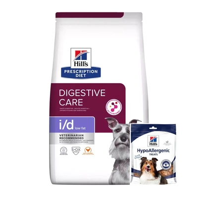 HILL'S PD Prescription Diet Canine i/d Low Fat 12kg+Snack GRATUIT!