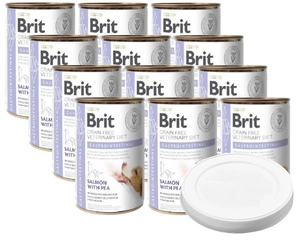 BRIT GF Veterinary Diets Dog Gastrointestinal 12x400g- -hrană umedă pentru câini+Can capac 400g - 7.6cm