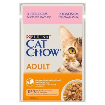 Purina Cat Chow Adult Somon și fasole verde 85g